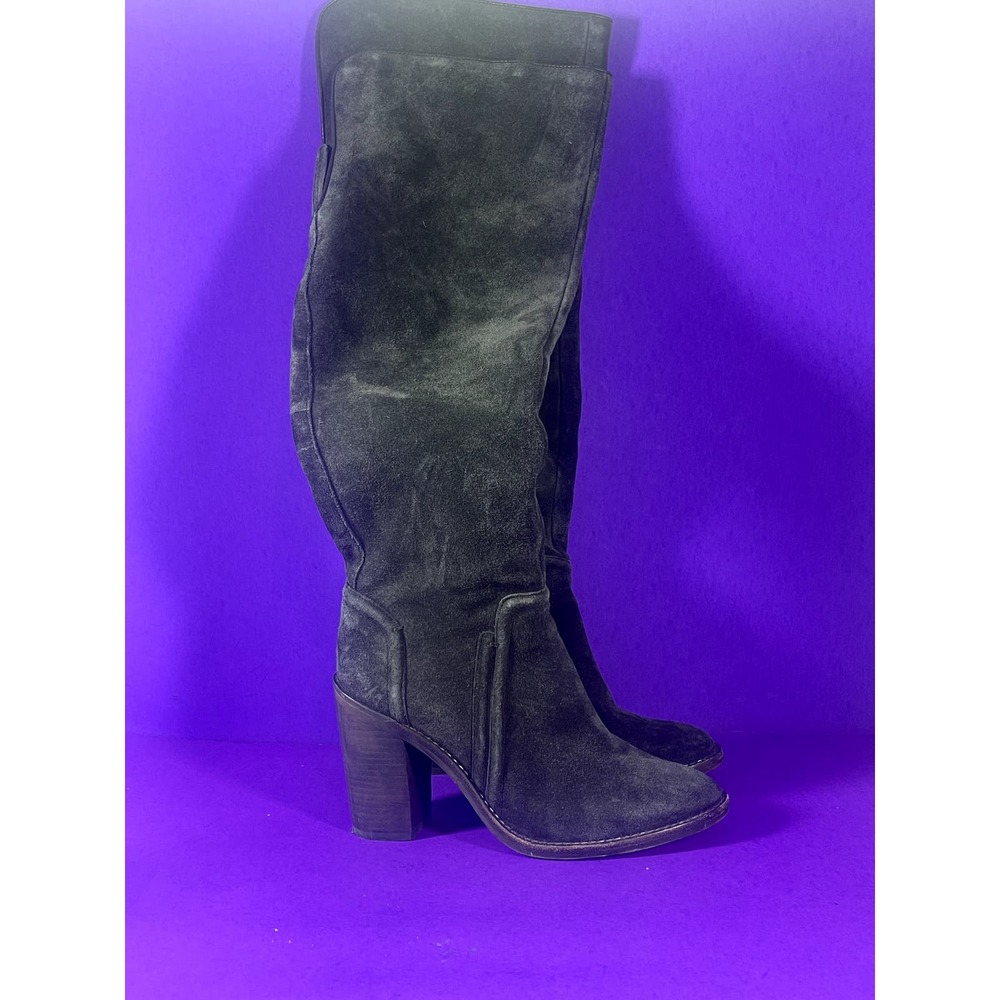 Vince Camuto Women's Gray Suede Over The Knee Melaya Boots Shoe Size 7.5M